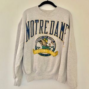 Vintage 90s Nortre Dame Fighting Irish Sweatshirt